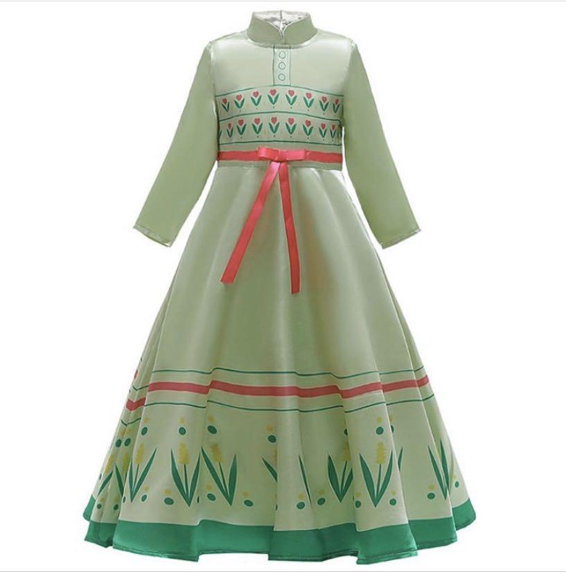 Frozen II Anna Green Dress, Babies & Kids, Babies & Kids Fashion on  Carousell