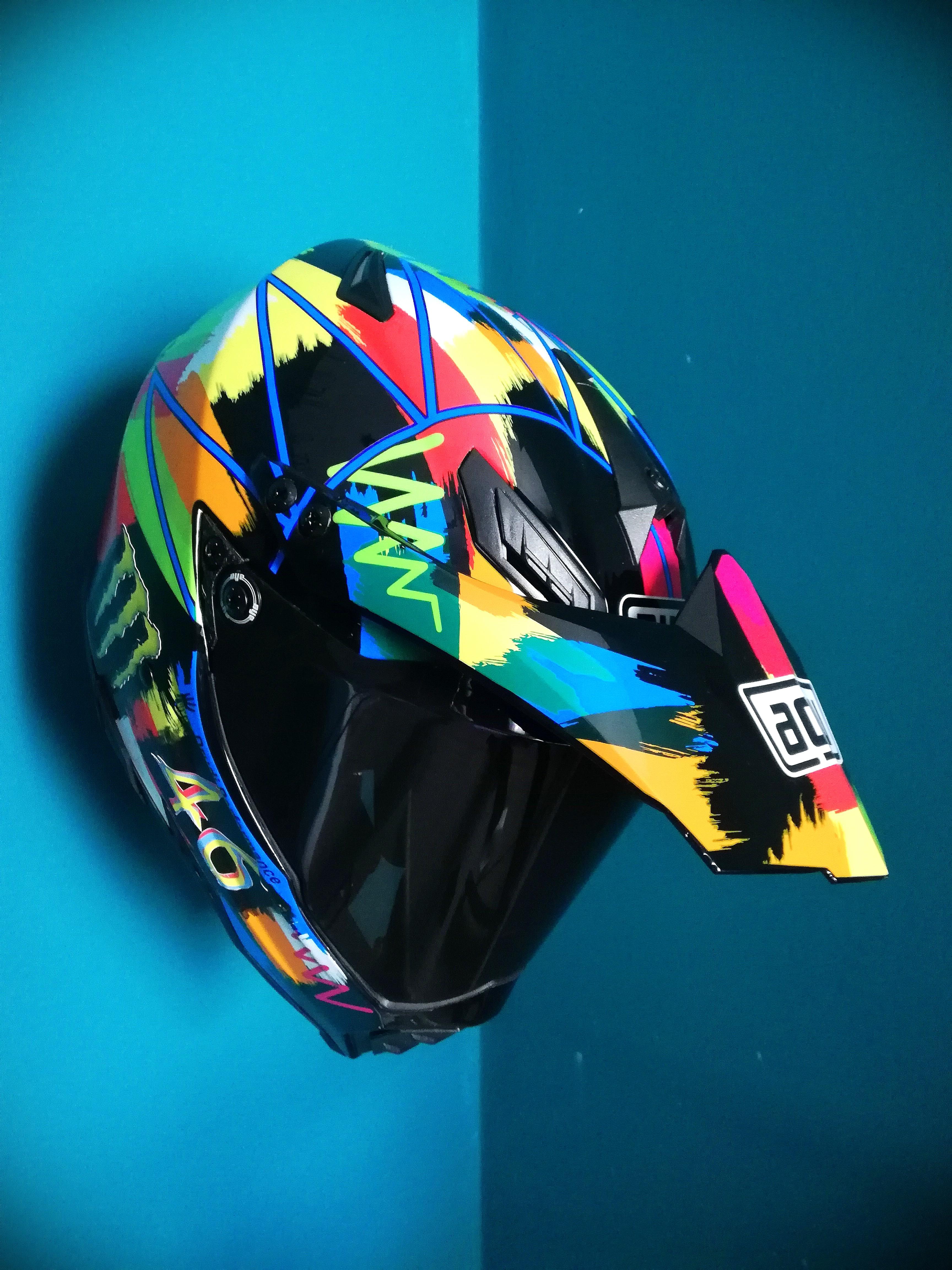 Helmet motocross agv rossi winter test Auto Accessories on Carousell
