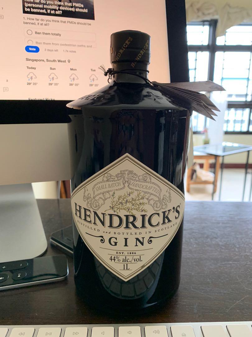 Hendricks Gin 1L, Food & Drinks, Alcoholic Beverages on Carousell