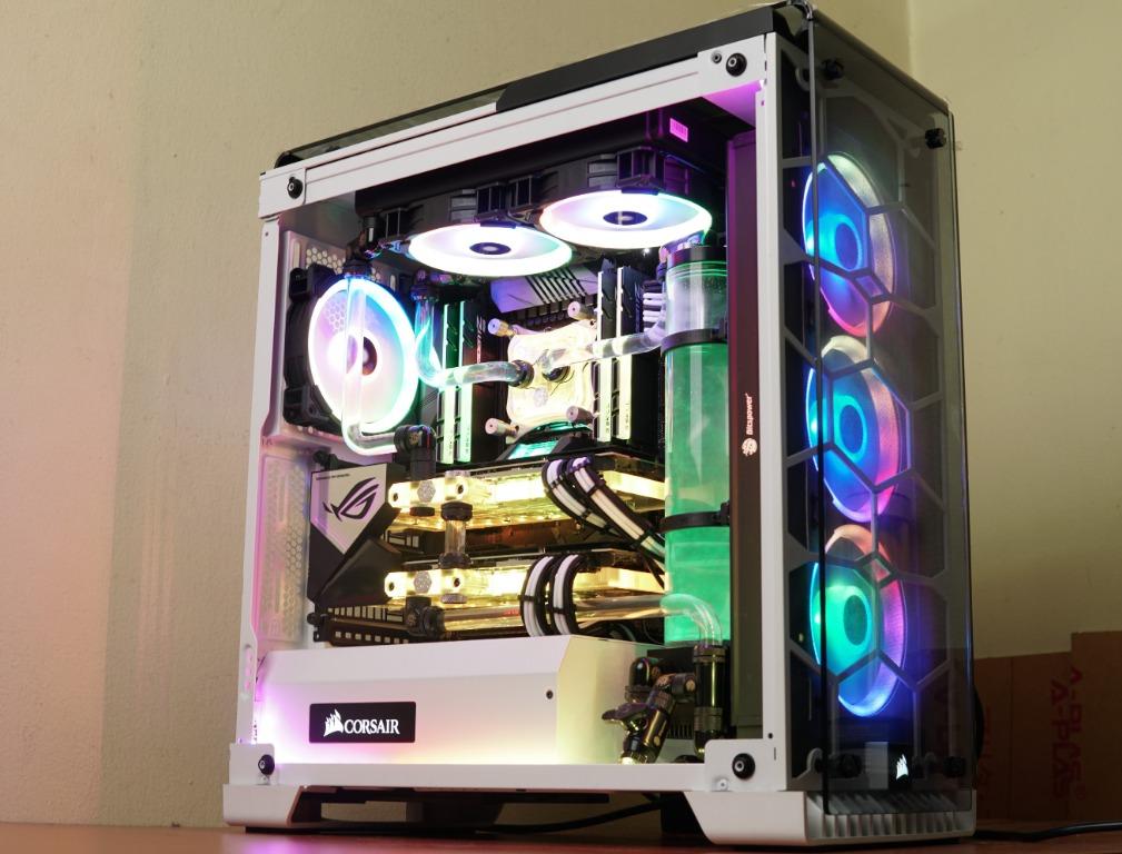 HIGH END i9 7980XE 18 core RTX 2080TI SLI CUSTOM LIQUID COOL SUPER