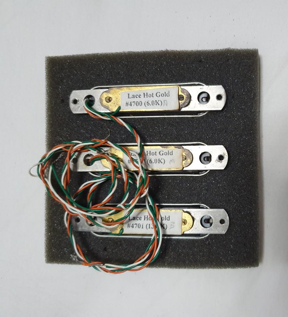 Lace Sensor Hot Gold single coil pickup set
