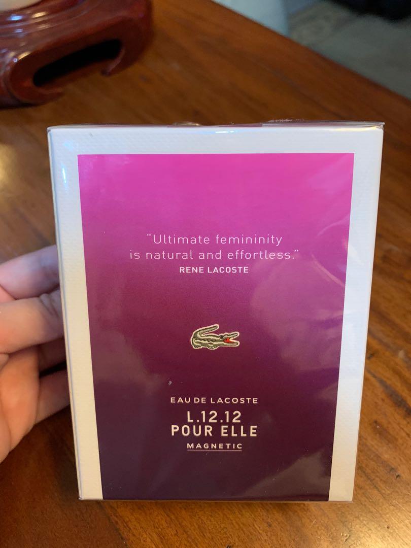 Lacoste L.12.12 Pour Elle Magnetic 80ml Beauty Personal Care Fragrance Deodorants on Carousell