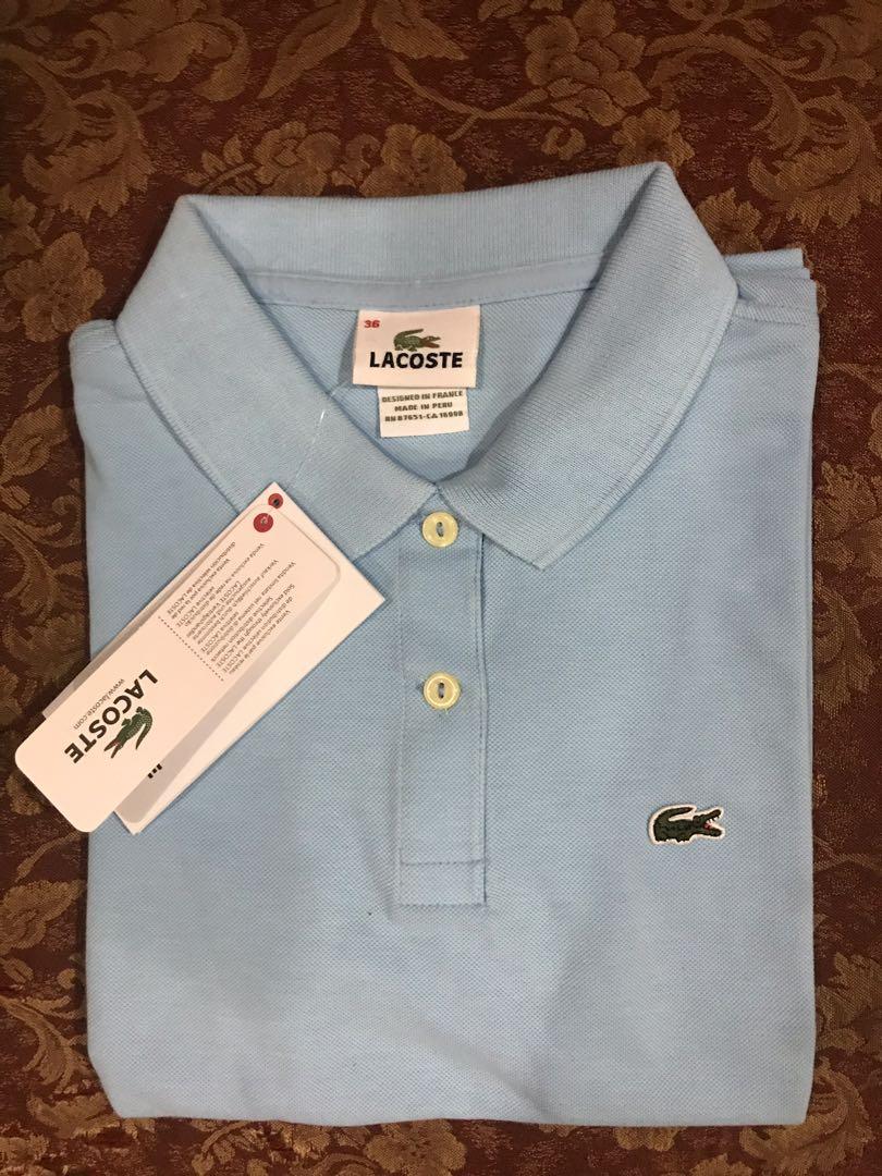 baby blue lacoste polo