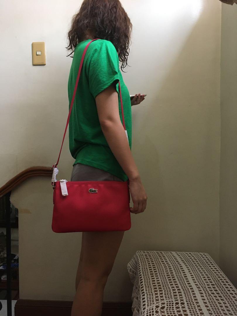 Lacoste mini sling bag sales