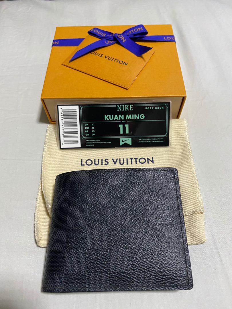 Louis Vuitton Damier Graphite Portefeuille Marco Bifold Men's Wallet 862775
