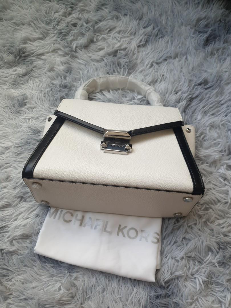 Authentic Michael Kors Whitney Medium Pebbled Leather Satchel Brand New
