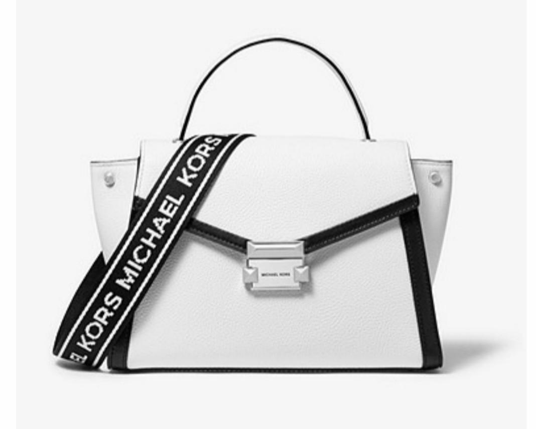 Authentic Michael Kors Whitney Medium Pebbled Leather Satchel Brand New