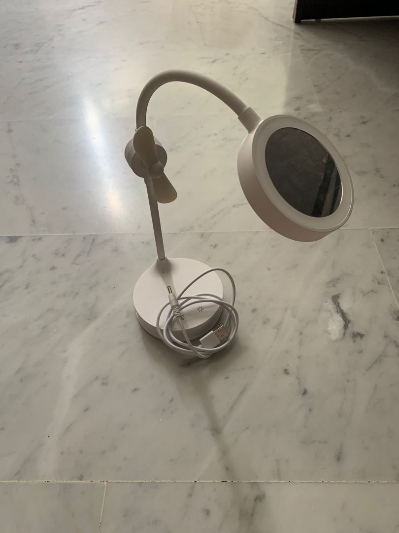 Miniso LED Desk Lamp with Fan, Furniture & Home Living, Lighting & Fans