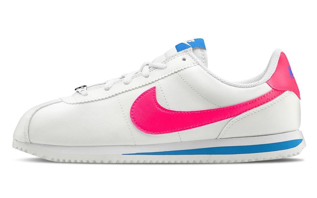 nike cortez leather pink