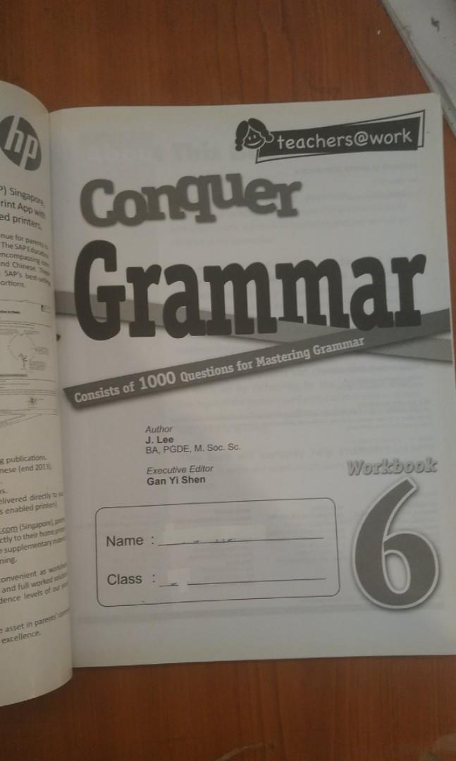 Primary 6 Conquer GRAMMAR workbook by teachers@work, Books & Stationery ...