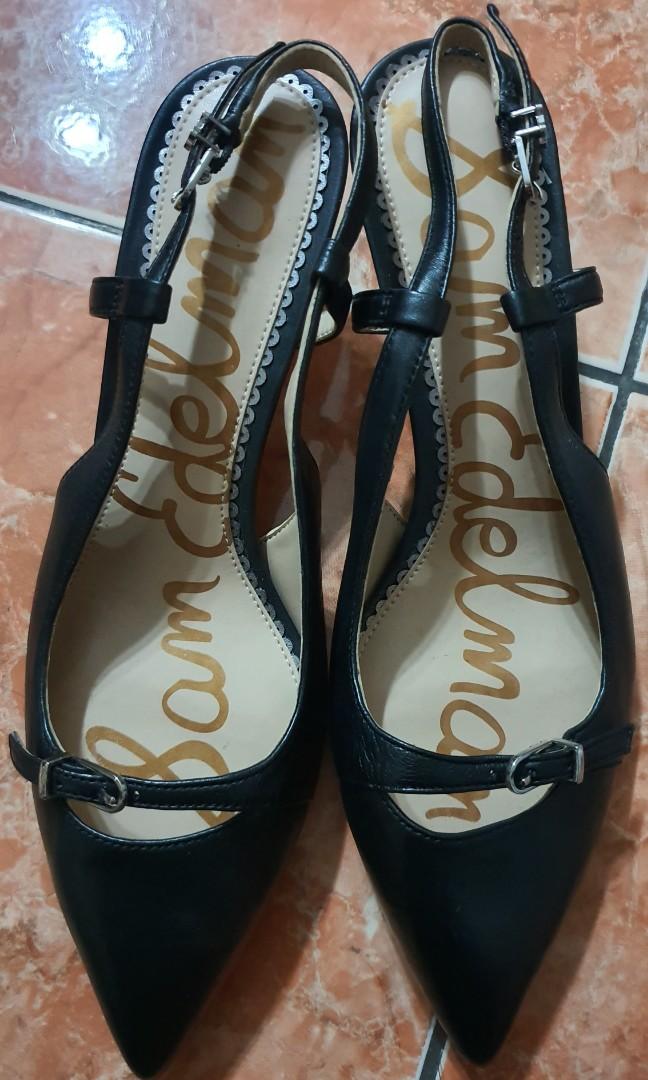 Sam Edelman Denia Leather Slingback Pumps Women s Fashion
