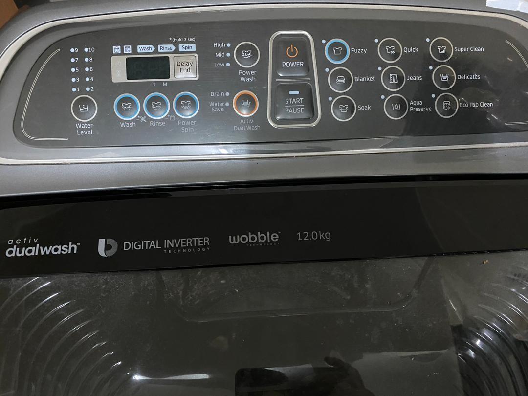SAMSUNG Activ Dualwash Top Load Washer 12kg, TV & Home Appliances