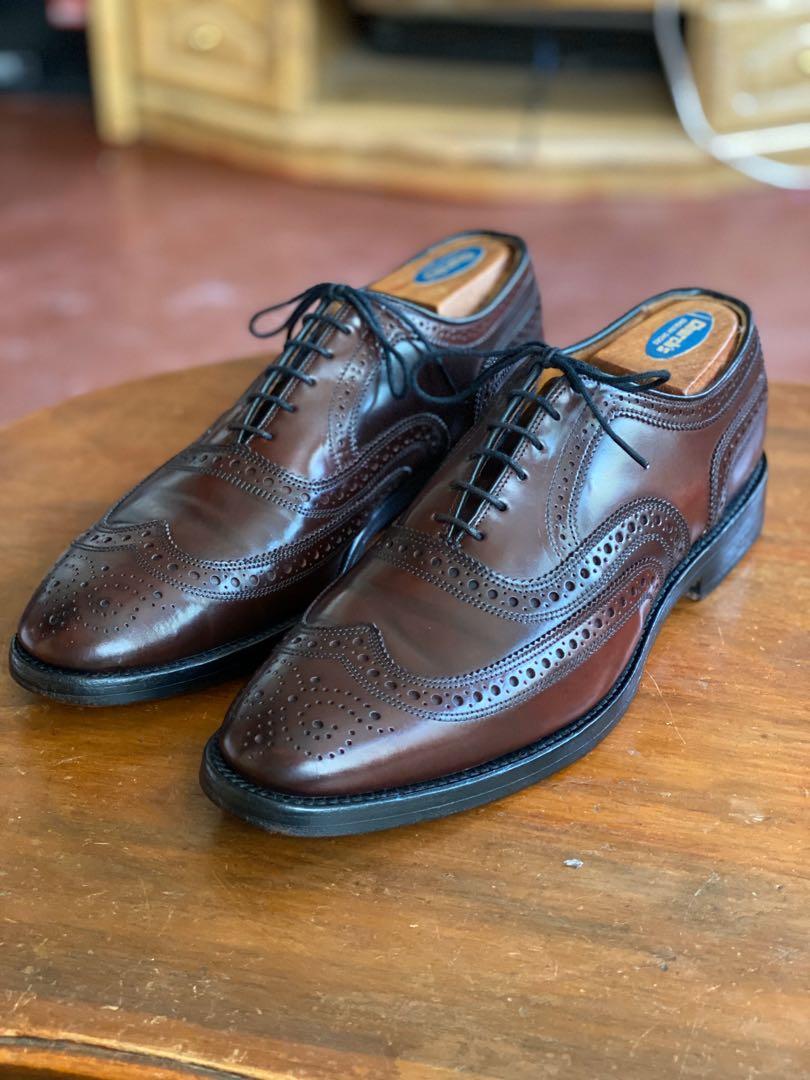 Shell Cordovan Allen Edmonds Cambridge brogue wingtip oxford Burgundy ...