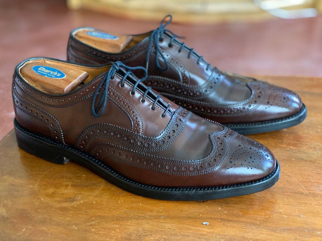 Shell Cordovan Allen Edmonds Cambridge brogue wingtip oxford Burgundy ...