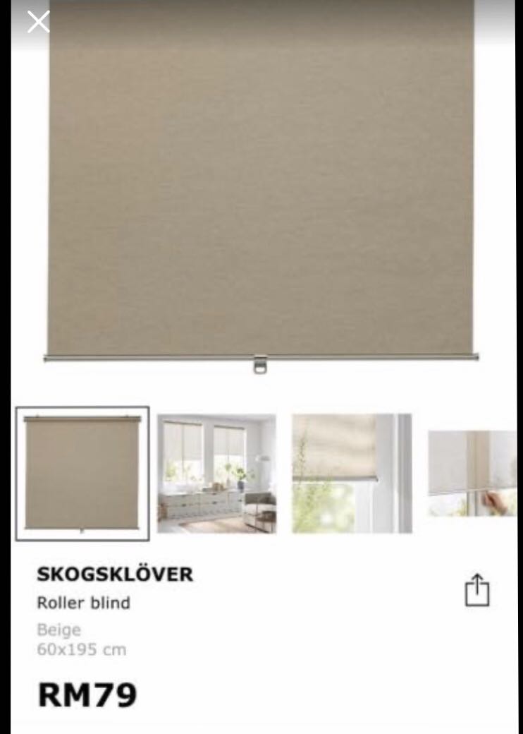 Skogsklover Roller Blind Ikea Home Furniture Home Decor On