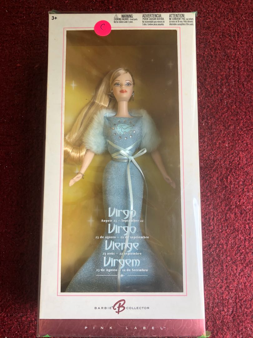 Barbie Collector Zodiaque - Vierge (Virgo) - Pink Label 2004 - Mattel - NEUVE