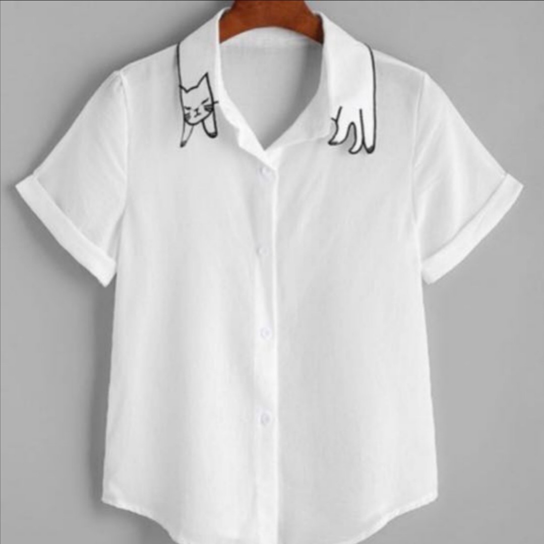 Cat collar shirt on sale