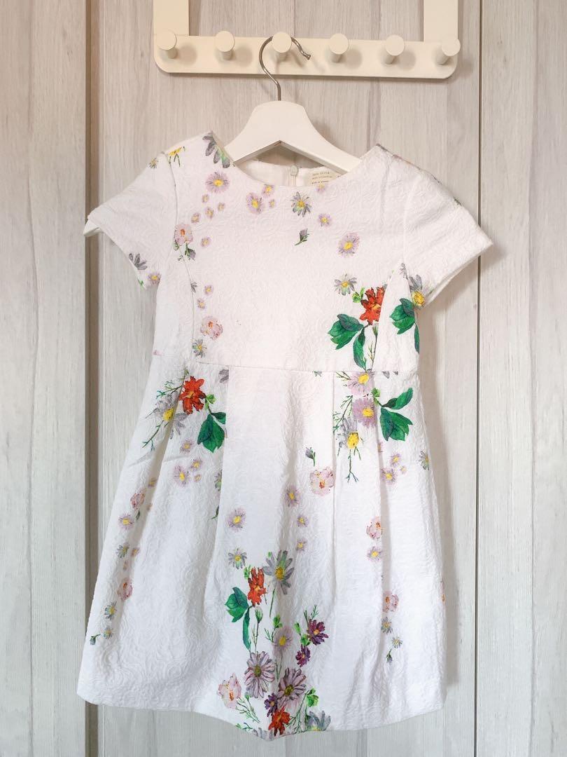 Girls white floral dress discount