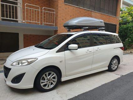 Thule Mazda 5 & 8 variety roof rack and box for all cars for rent.