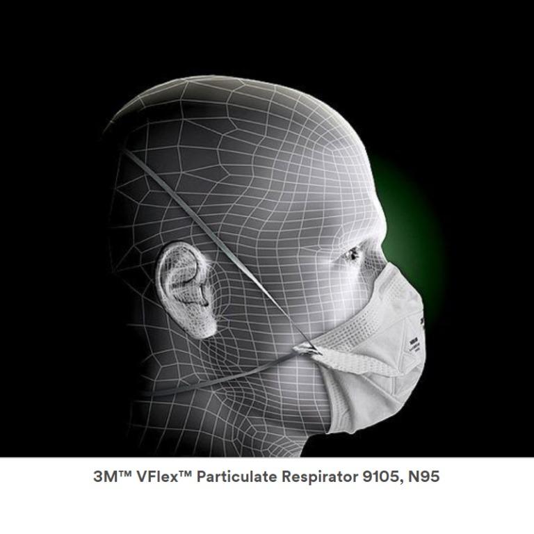 3M™ VFlex™ Particulate Respirator 9105, N95 (past Expiry Date), Health