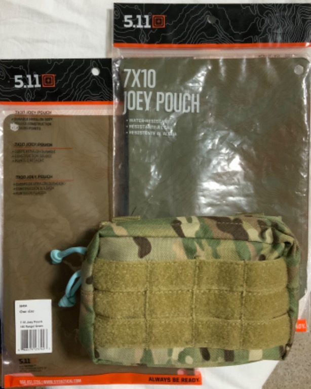 5.11 Tactical 7 x 10 Joey Pouch and MilTec Pouch Set, Men's Fashion