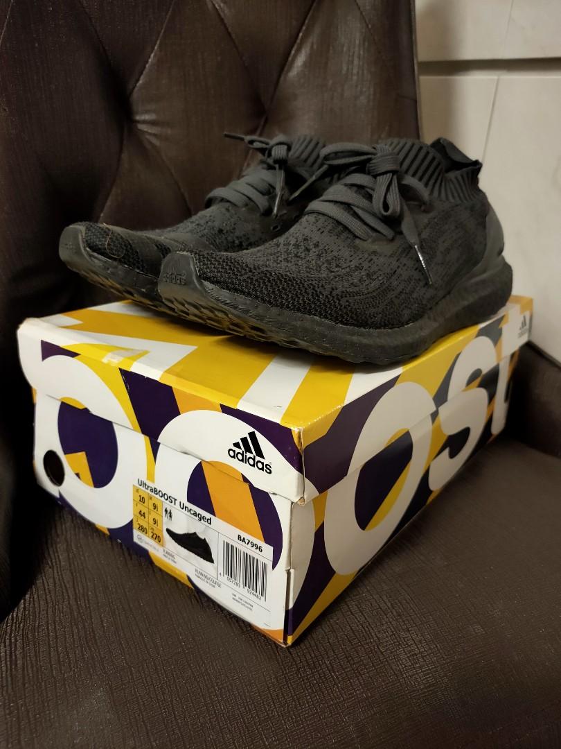 ultra boost uncaged black mens