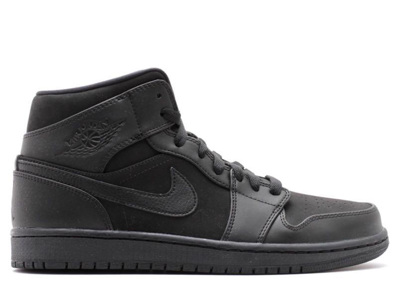 Jordan 1 mid triple black clearance