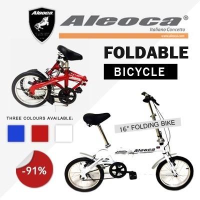 Aleoca Red Folding Bike Sports Equipment Bicycles Parts Bicycles on Carousell