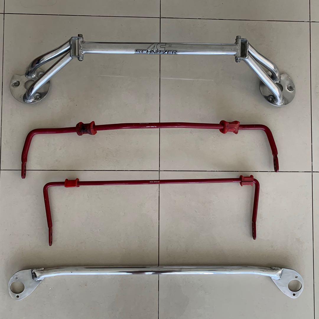 BMW E30 AC Schnitzer strut brace bars and stabilizer bars set