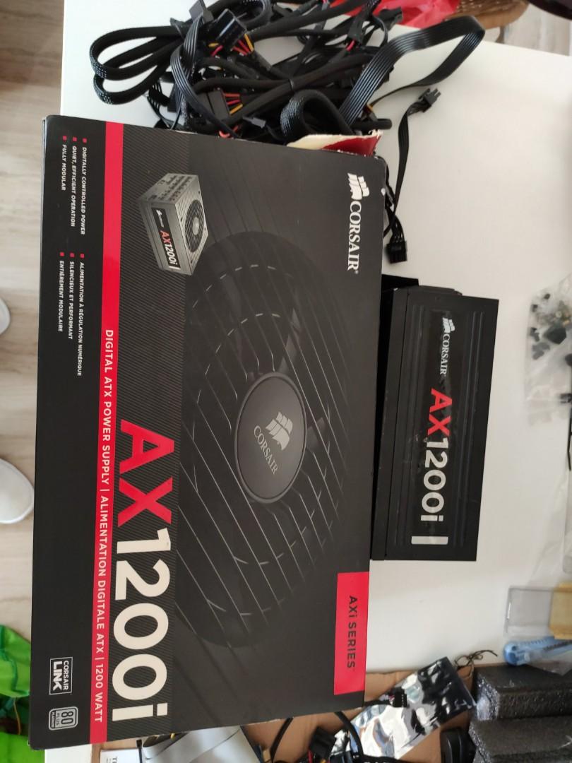 CORSAIR AX1200i 1200 WATT 80 PLATINUM POWERSUPPLY PSU Computers Tech Parts Accessories Networking on Carousell