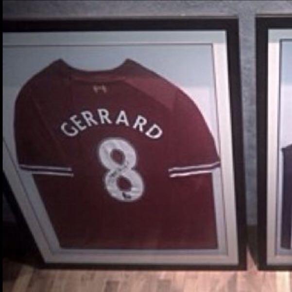 framed liverpool jersey