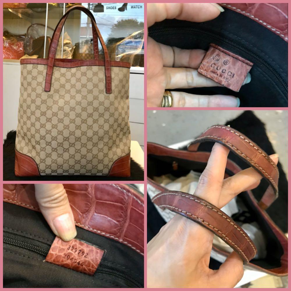 Gucci GG Monogram Canvass Vertical Tote with Pattern Leather Trim (Category: Luxury Bags & Wallets) located in Paranaque City. Submitted by brendaizz.baflo (Listing ID 274745632, Image 1). Description: .