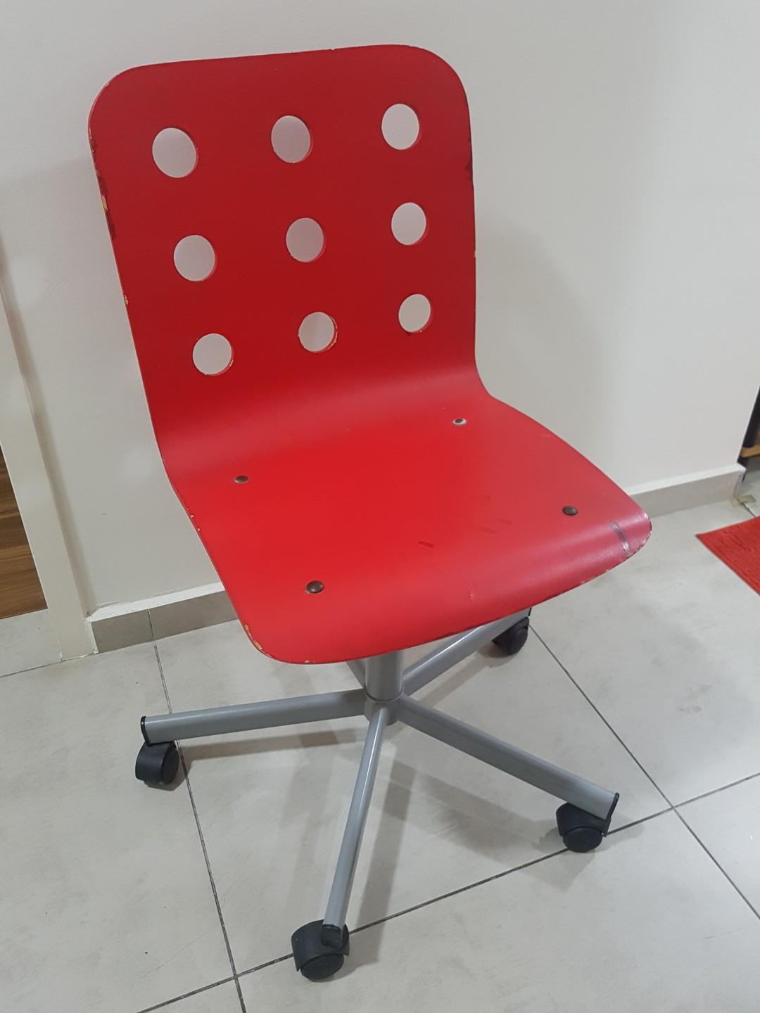 Ikea Chair Red, Furniture & Home Living, Furniture, Chairs on Carousell