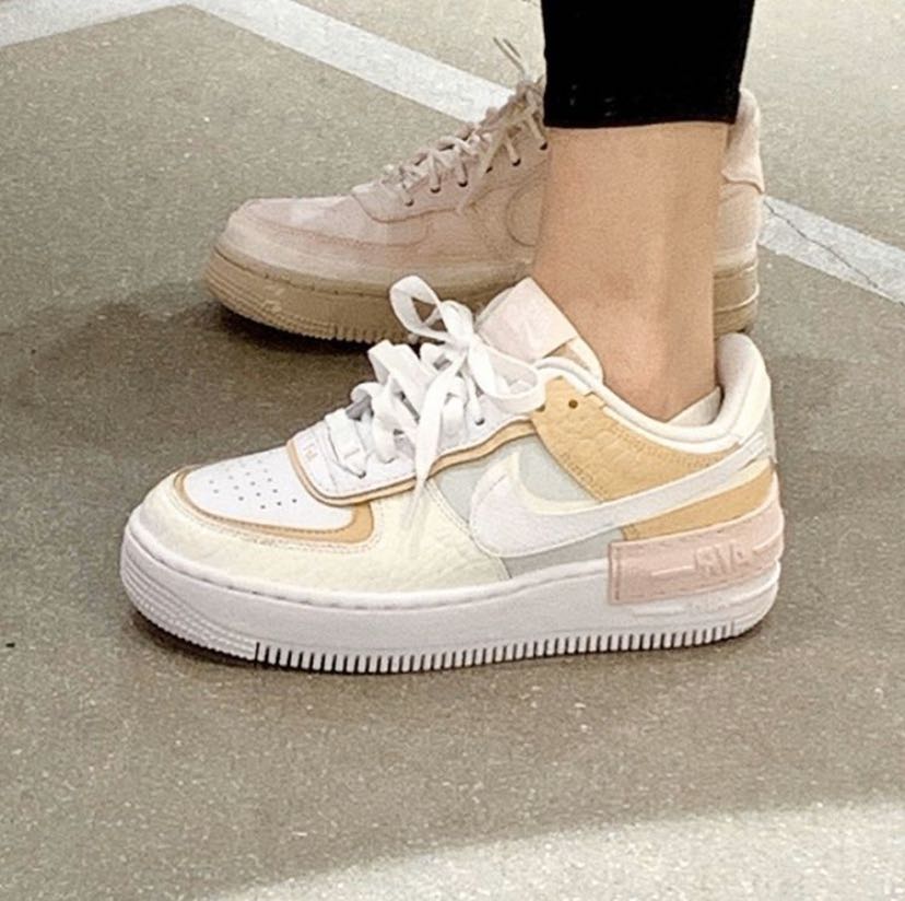 nike air force cream white
