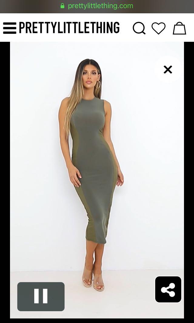 midaxi bodycon dress