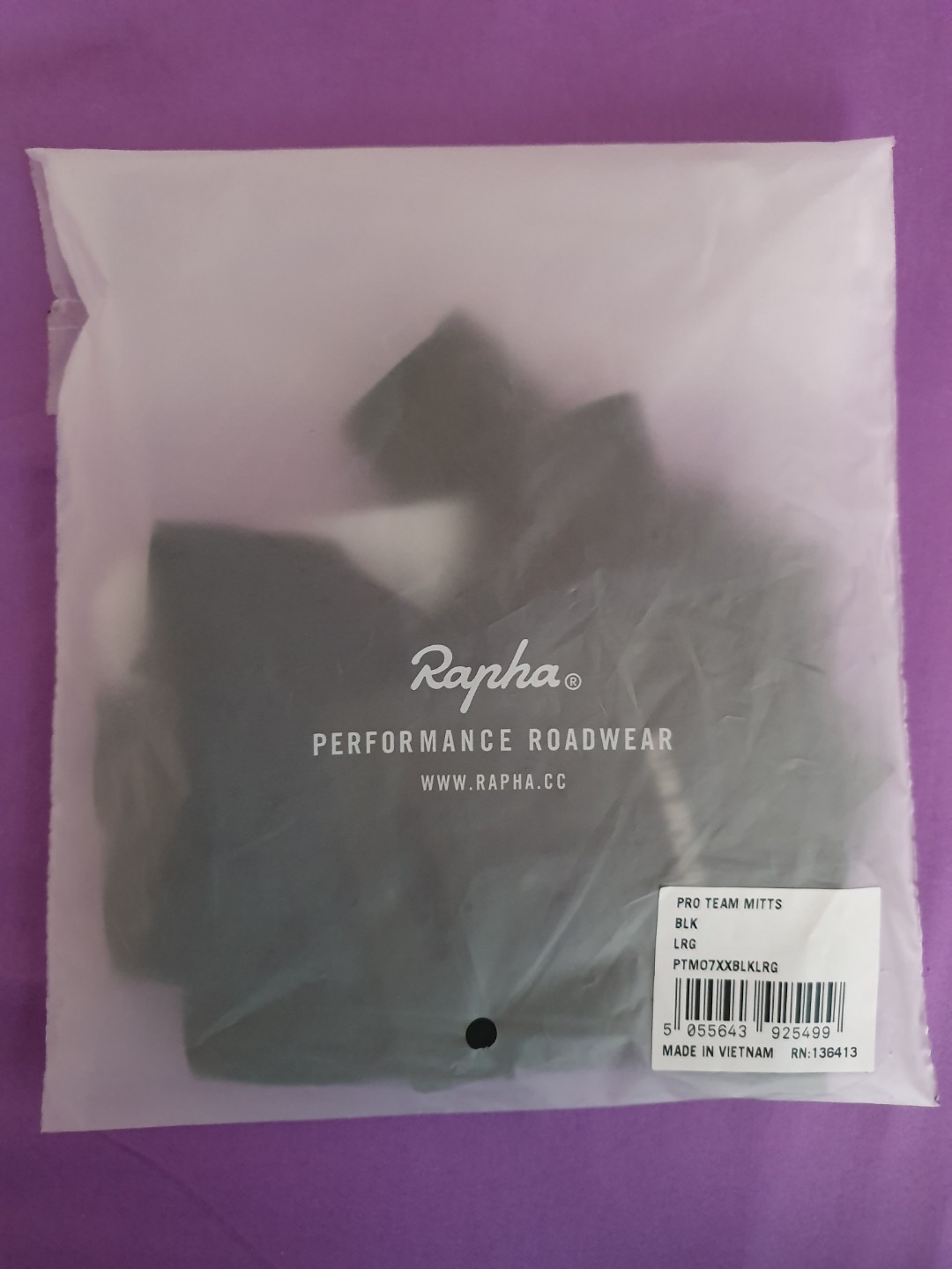 Rapha Pro Team Mitts Black Lsize, Sports Equipment, Bicycles & Parts