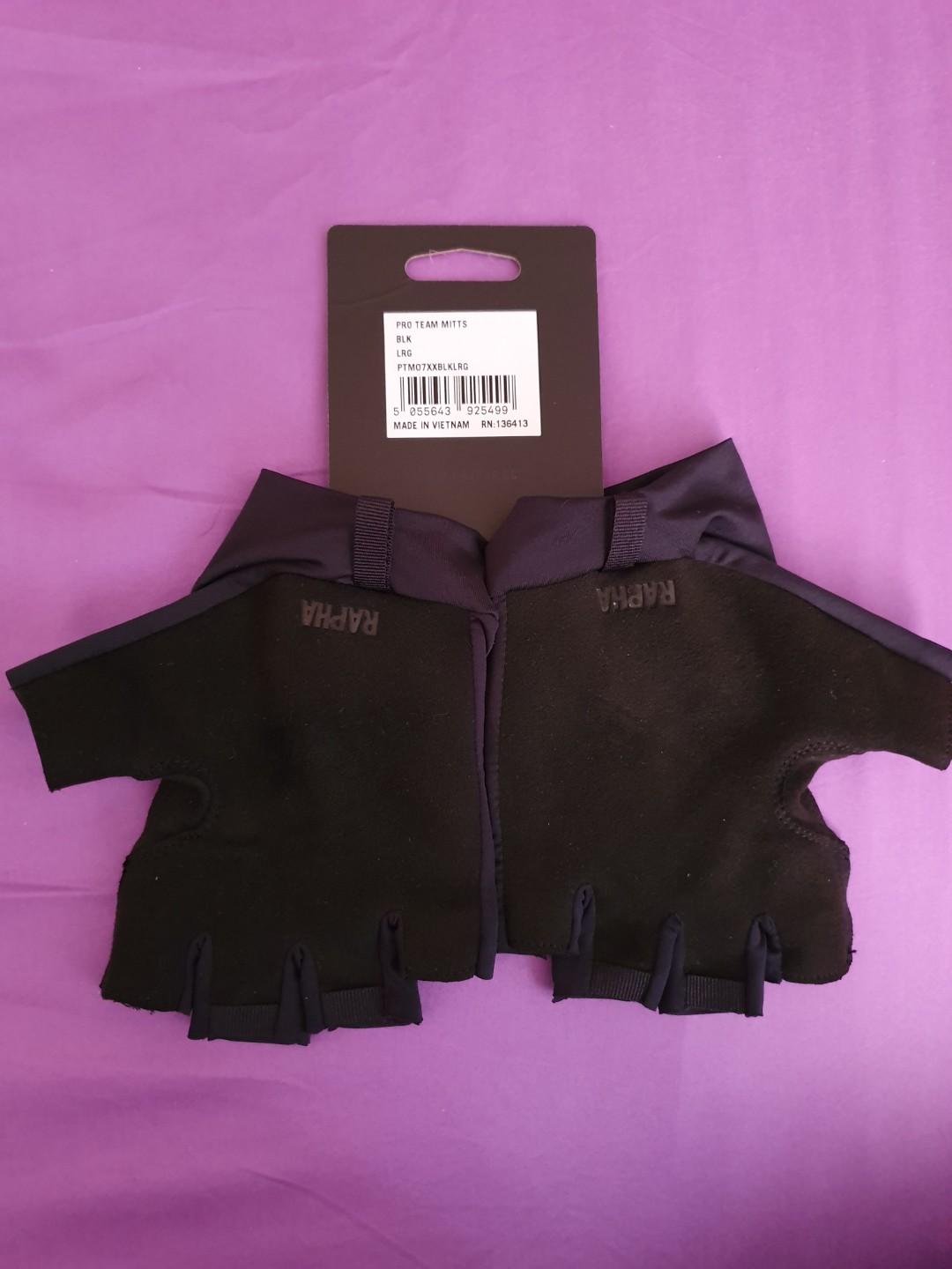 Rapha Pro Team Mitts Black Lsize, Sports Equipment, Bicycles & Parts