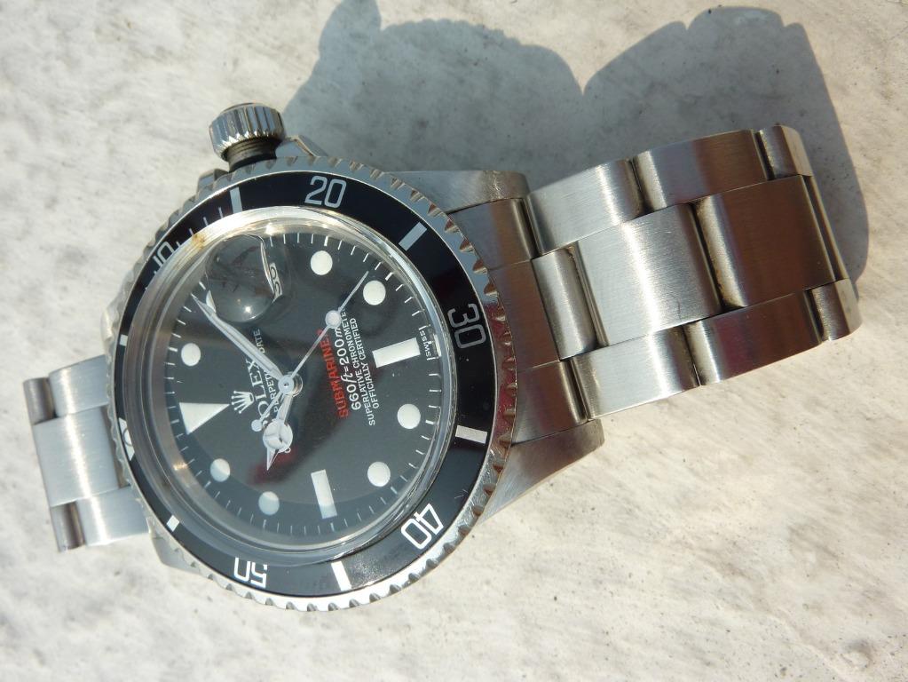 Rolex Submariner 1680 with Red Submariner Text Service Dial