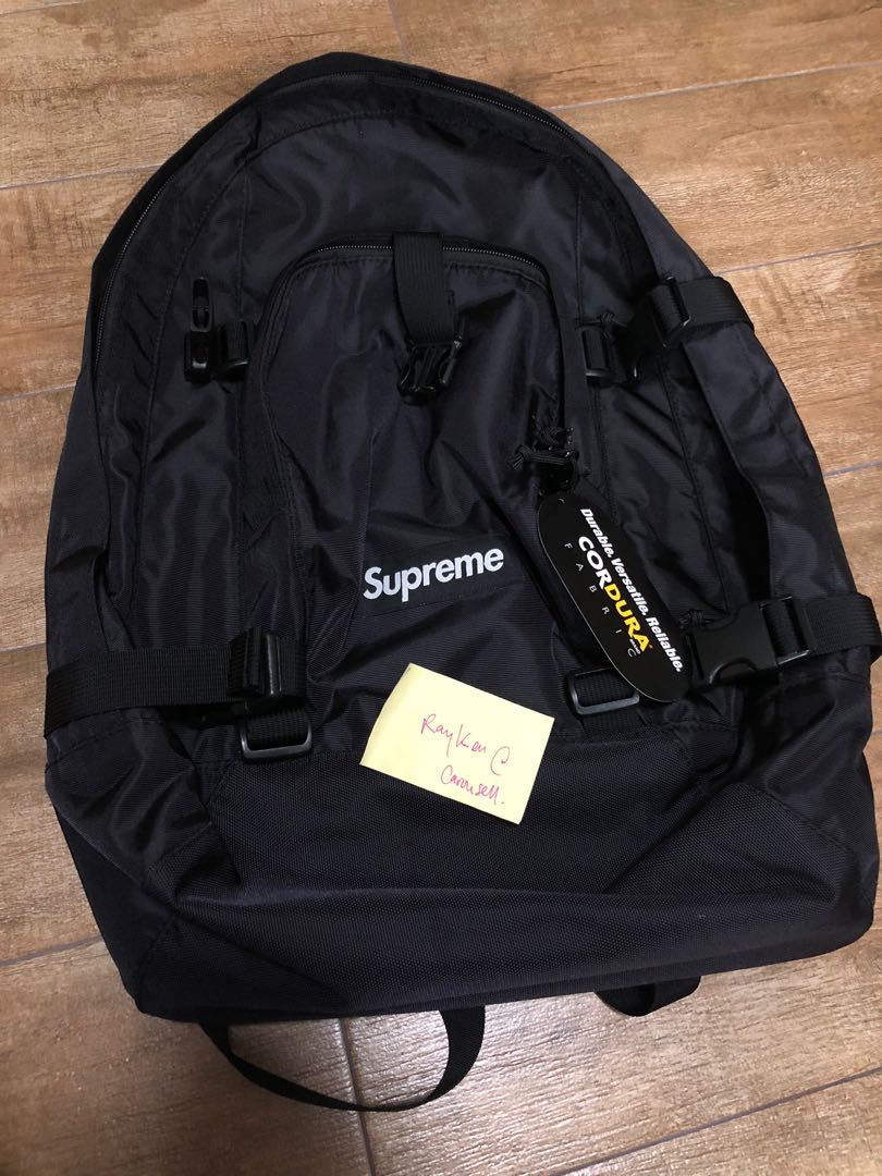 Supreme FW19 Backpack Black, Men's Fashion, Bags & Wallets, Backpacks