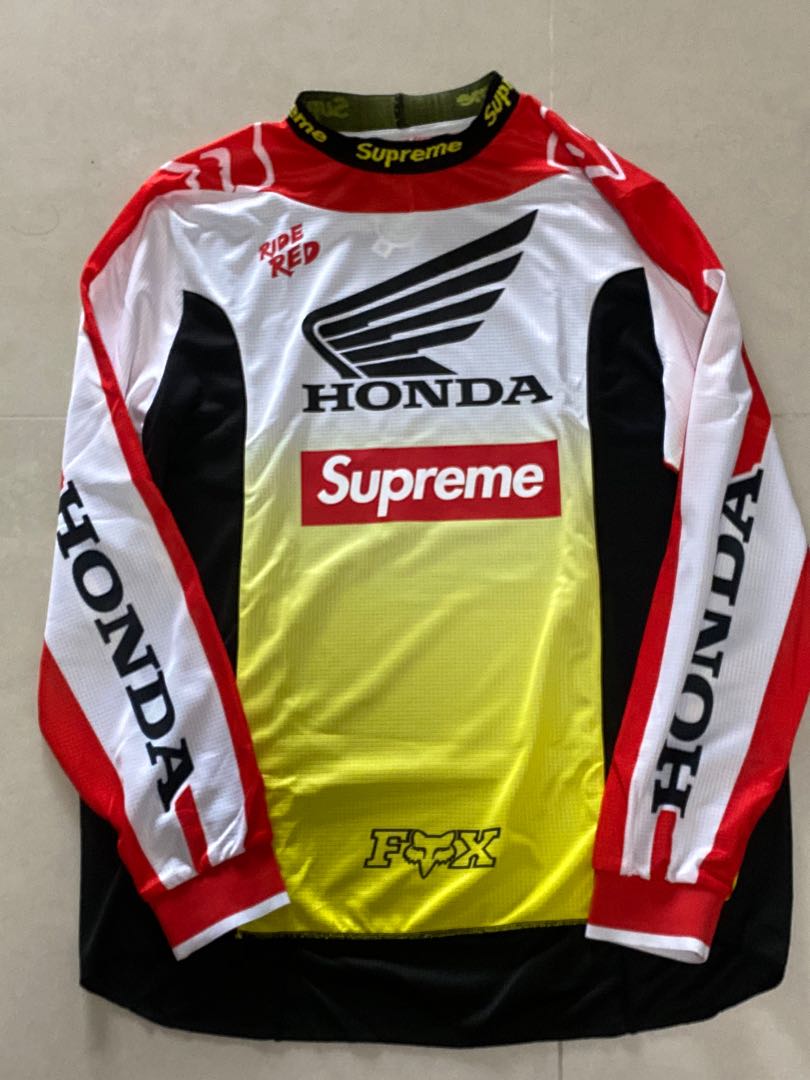 Supreme Honda Fox Racing Moto Jersey, Men's Fashion, Coats 