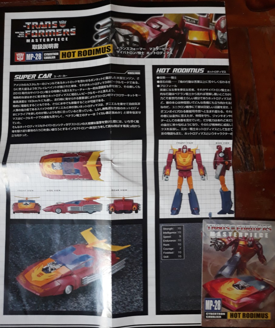 Transformers Masterpiece Hot Rodimus MP28 Takara Original