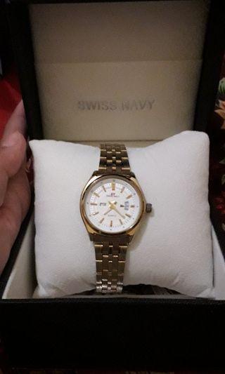 Jam tangan wanita gold, swiss navy #makinhoki