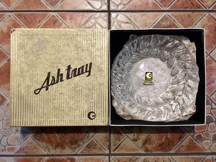 Antique Crystal Ashtray Never Used Still in Box