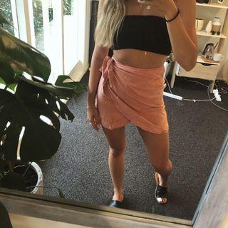 Peach wrap skirt !
