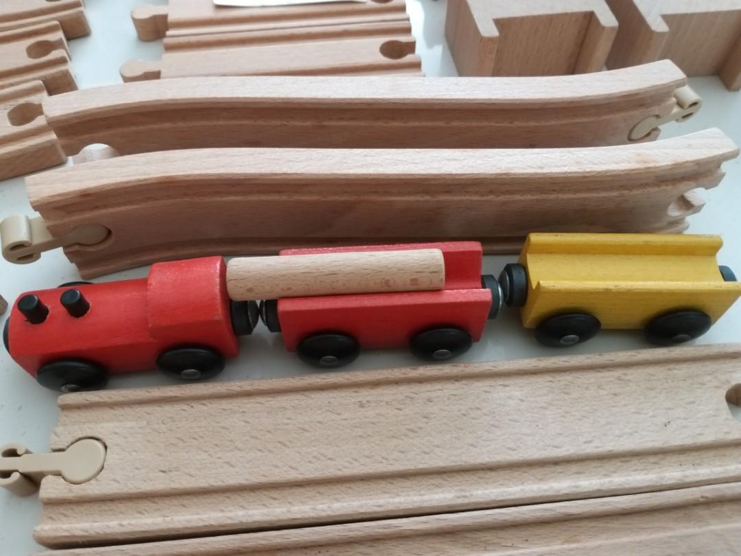 57 Pieces Ikea Wooden Train Set Compatible Components Toys Games Others On Carousell