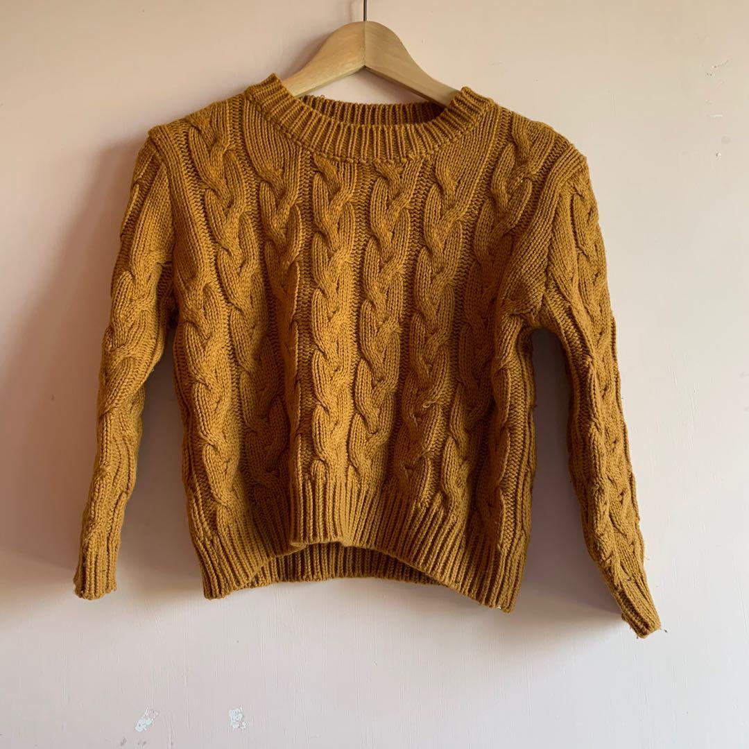 yellow sweater top