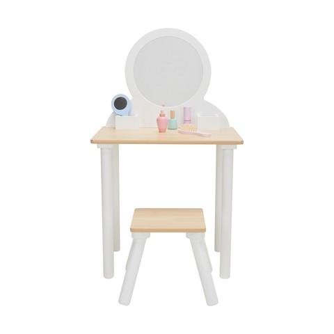 Anko Wooden Vanity Set Babies Kids Others On Carousell Costzon kids vanity set, wooden princess makeup table with cushioned stool, large drawer, solid wooden legs and crown mirror, pretend beauty make up dressing play set for girls best gift (white). anko wooden vanity set babies kids