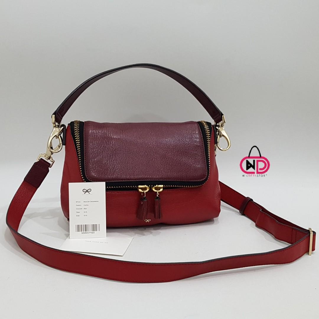 AUTHENTIC ANYA HINDMARCH MAXI ZIP CROSSBODY Luxury Bags Wallets on Carousell