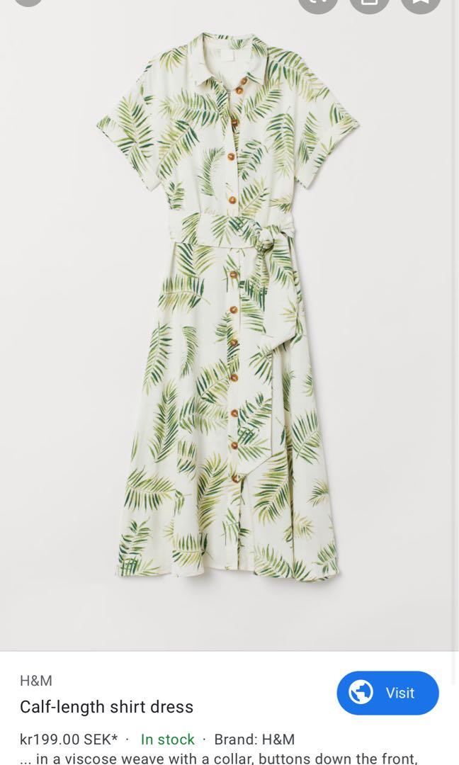 H and m calf length dress online