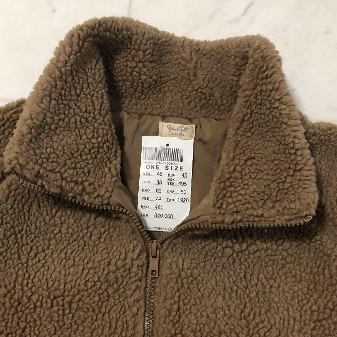 bnwt brandy melville willow shearling teddy bear brown jacket